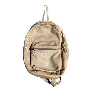 anello navy leather regular sized backpack Our premium faux leather backpack regular size also available in beige, navy  blue, and camel